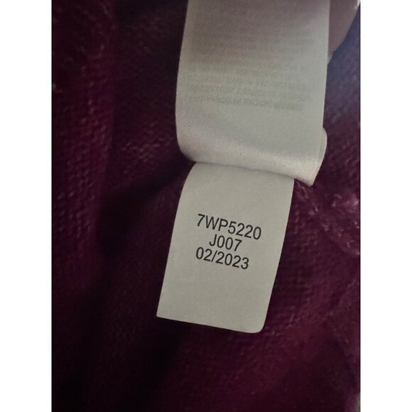 Lucky Brand Womens V-Neck Long Sleeve Pullover Casual Sweater Size SP Magenta - Picture 8 of 8